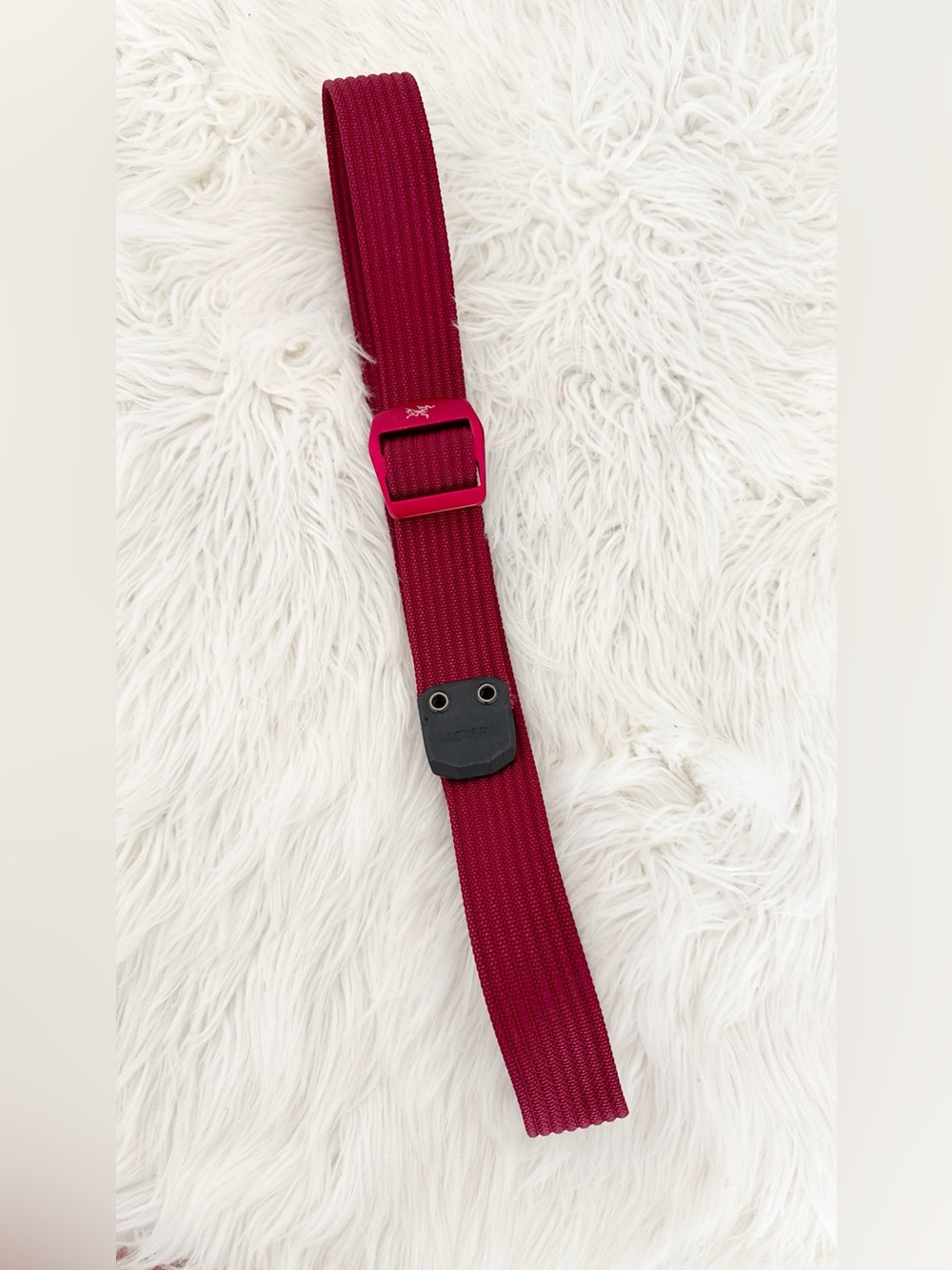 Arc'teryx Men's Deep Red Webbing Belt with Red Buckle